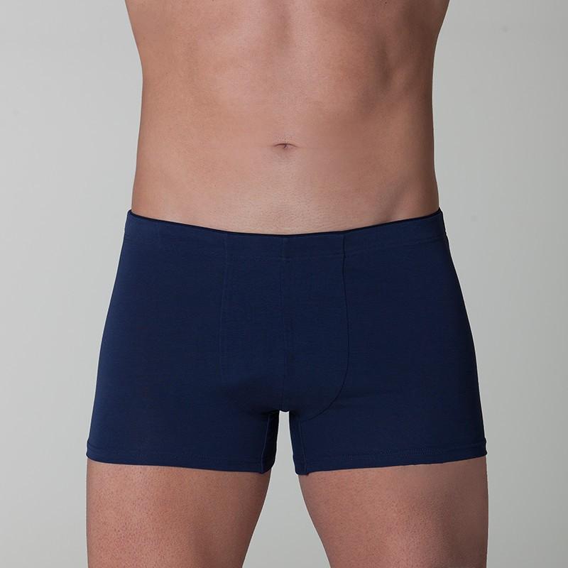 Boxer tinta unita con elastico interno blu