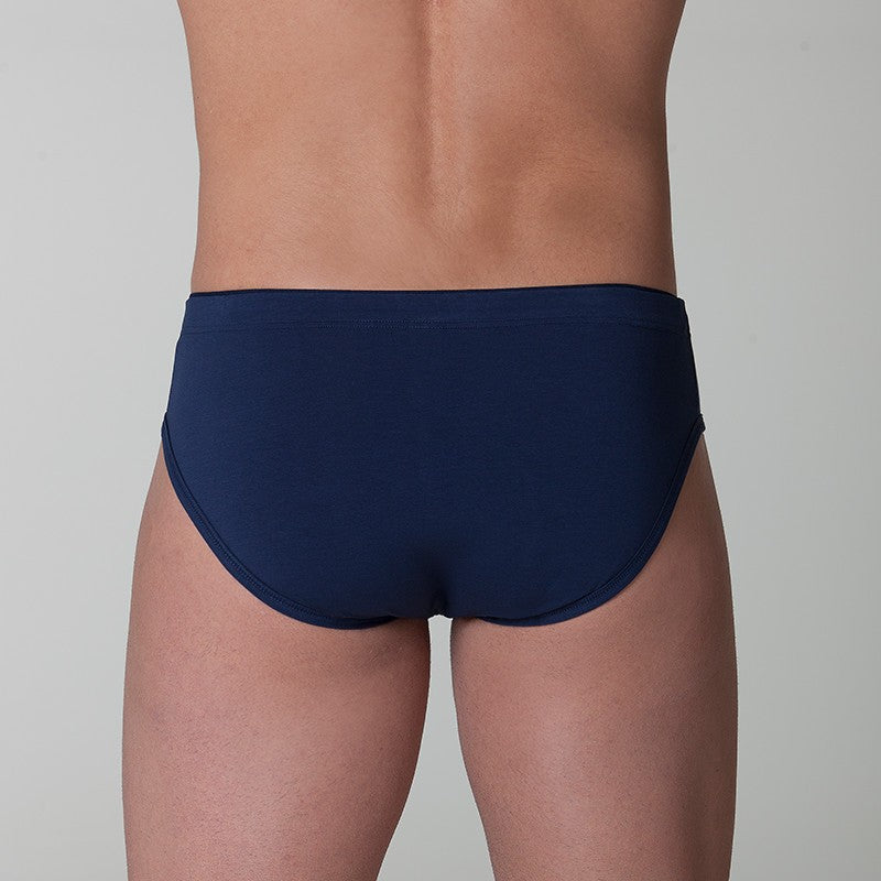 slip uomo classico tinta unita blu