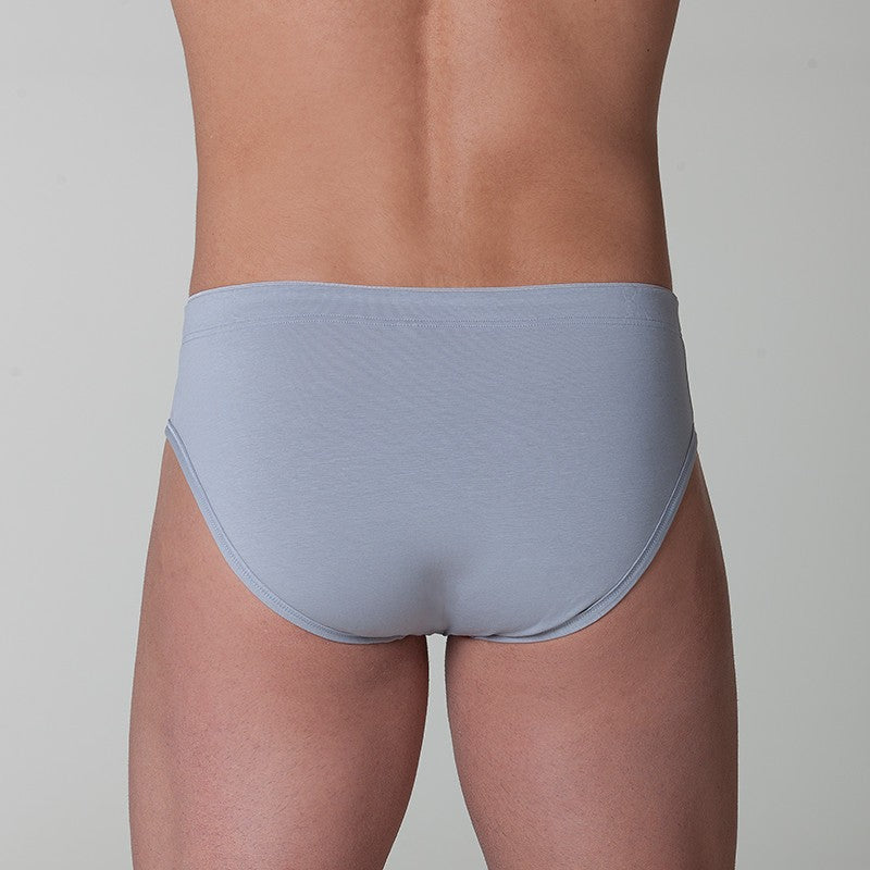 slip uomo classico tinta unita grigio