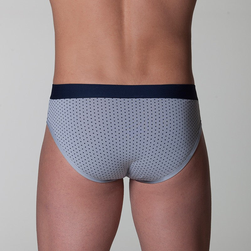 Slip pois uomo elastico esterno grigio