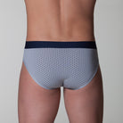 Slip pois uomo elastico esterno grigio