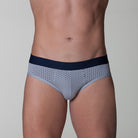 Slip pois uomo elastico esterno grigio