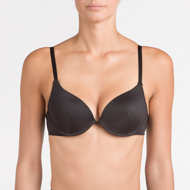 1  fronte nero nero 17051 Reggiseno push-up in microfibra