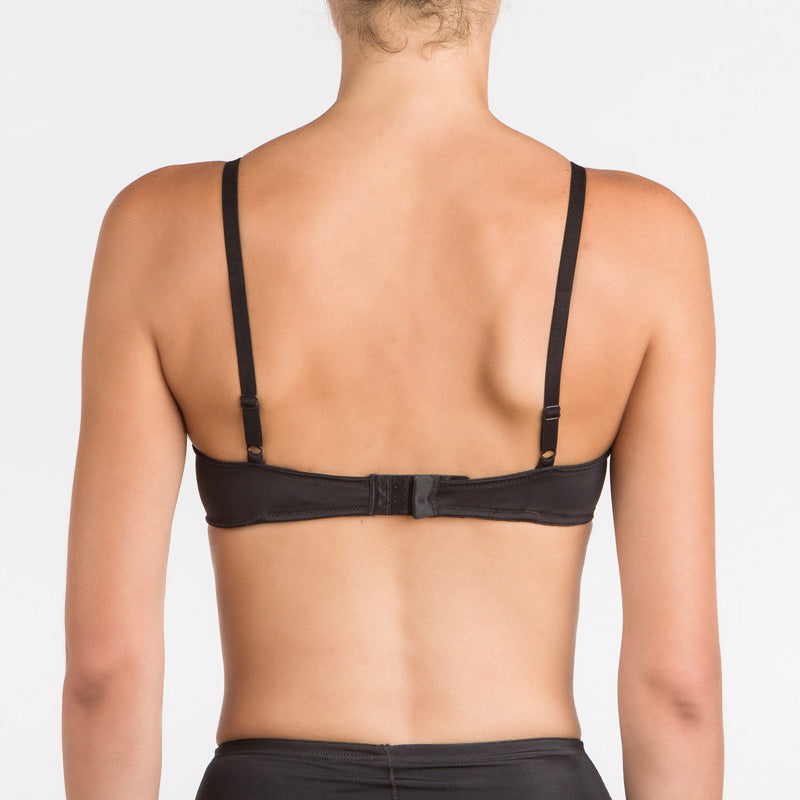 2  retro nero nero 17051 Reggiseno push-up in microfibra