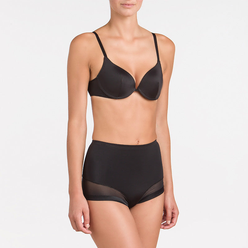 3  fianco nero nero 17051 Reggiseno push-up in microfibra