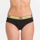 1  fronte  17094 Hipster nero a vita bassa in morbido e leggero cotone biologico