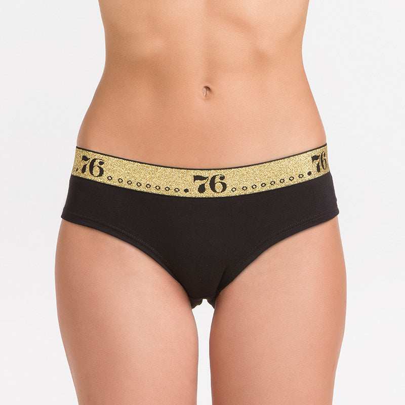 1  fronte  17094 Hipster nero a vita bassa in morbido e leggero cotone biologico