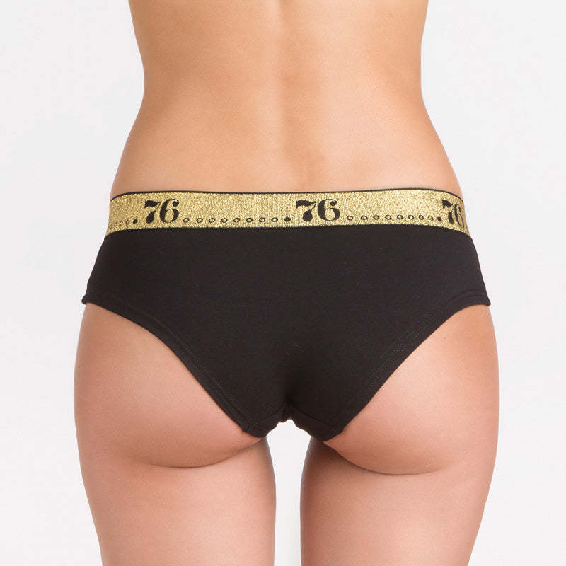 2  retro  17094 Hipster nero a vita bassa in morbido e leggero cotone biologico