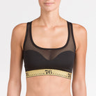 1  fronte  17095 Reggiseno nero in tulle tecnico con scollo all’americana