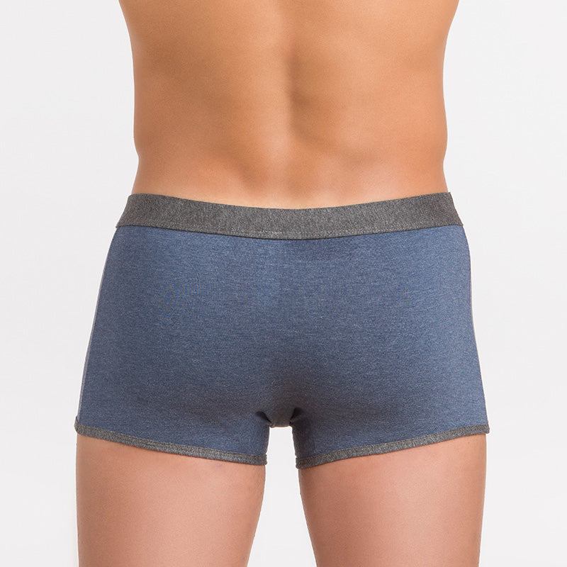 2  retro azzurro azzurro 17103 Boxer bicolor in cotone mélange