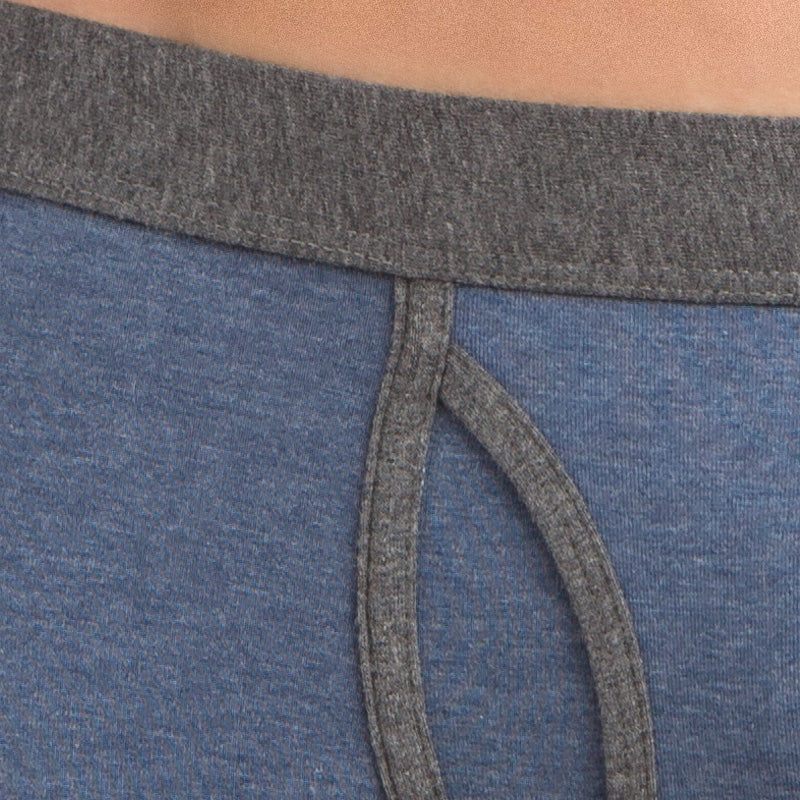 3  dettaglio azzurro azzurro 17103 Boxer bicolor in cotone mélange